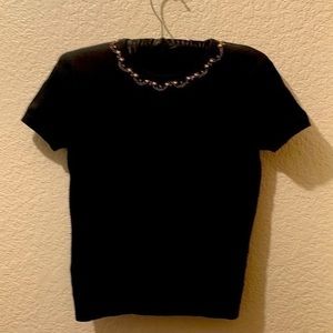 Ann Taylor silk cashmere short sleeve sweater